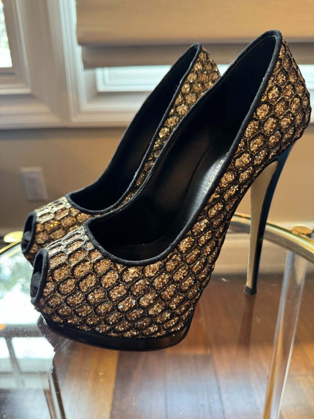 Giuseppe Zanotti "Zamora" peep-toe platform pumps